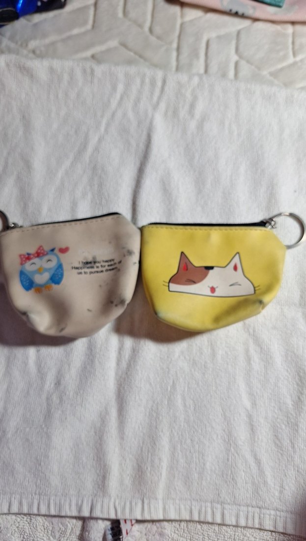 Renkli Kedi ve Baykuş Desenli Mini Cüzdan - Görsel 3