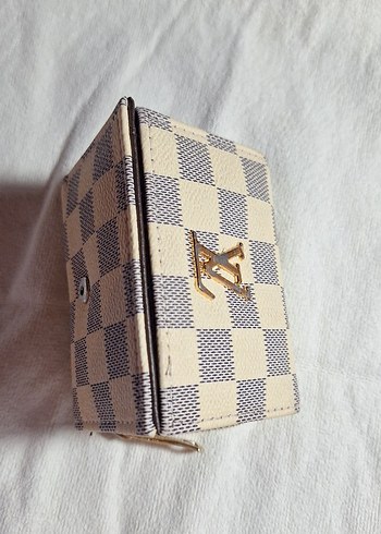 Beyaz Kareli Tokalı Kadın Cüzdan - Görsel 5