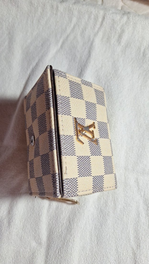 Beyaz Kareli Tokalı Kadın Cüzdan - Görsel 5