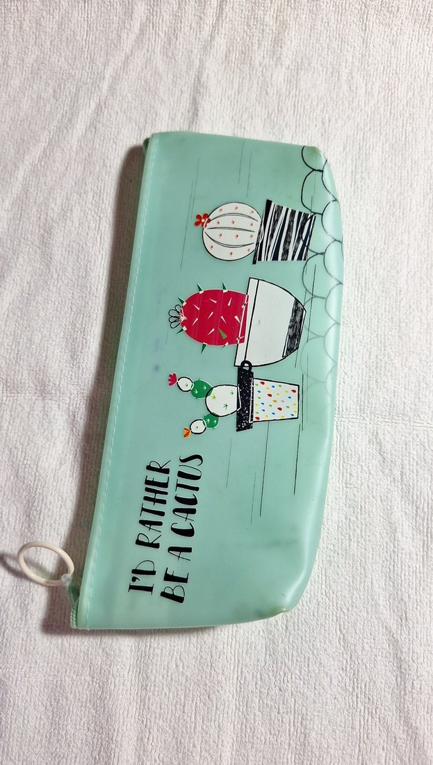 Yeşil Baskılı Fermuarlı kalemlik - Görsel 2