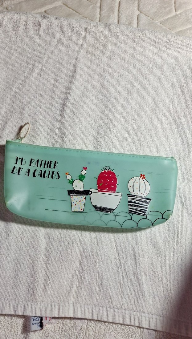 Yeşil Baskılı Fermuarlı kalemlik - Görsel 4