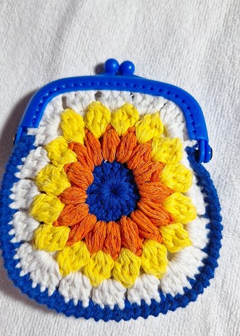 Renkli Örgü Bohem Kadın Cüzdanı - Görsel 2