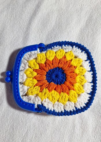 Renkli Örgü Bohem Kadın Cüzdanı - Görsel 3