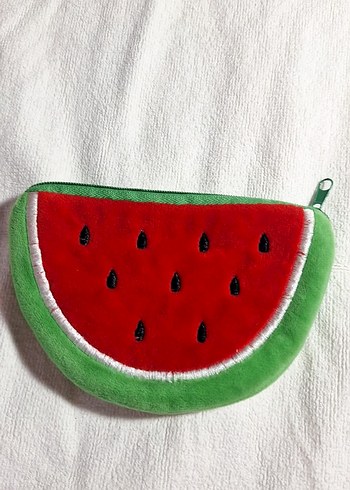 Renkli Karpuz Desenli Fermuarlı Cüzdan - Görsel 4