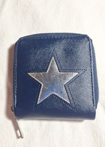 Mavi Deri Kadın Fermuarlı Cüzdan - Görsel 2