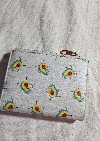 Beyaz Baskılı Fermuarlı Kadın Cüzdanı - Görsel 4