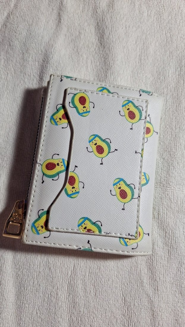 Beyaz Baskılı Fermuarlı Kadın Cüzdanı - Görsel 2