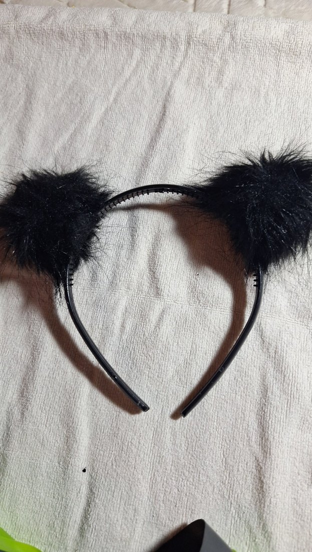 Kürklü Siyah Goth Çocuk Taç - Görsel 2