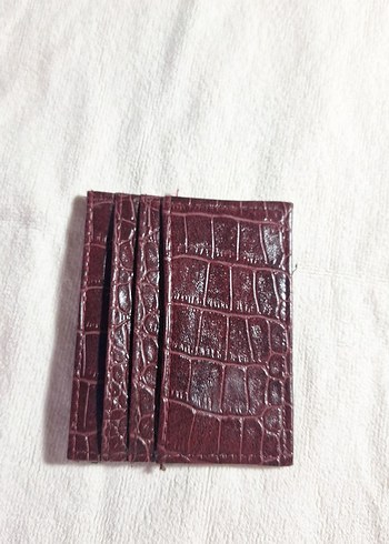 Bordo Deri Yılan Desenli Kadın Cüzdanı - Görsel 3