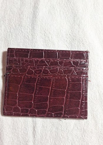 Bordo Deri Yılan Desenli Kadın Cüzdanı - Görsel 4