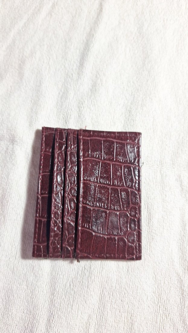 Bordo Deri Yılan Desenli Kadın Cüzdanı - Görsel 3