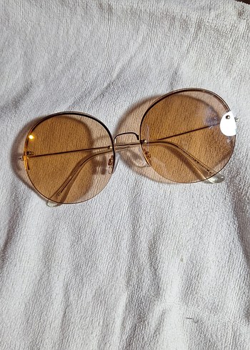 Bej Şeffaf Retro Kadın Gözlüğü - Görsel 2