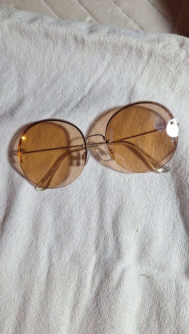 Bej Şeffaf Retro Kadın Gözlüğü - Görsel 2