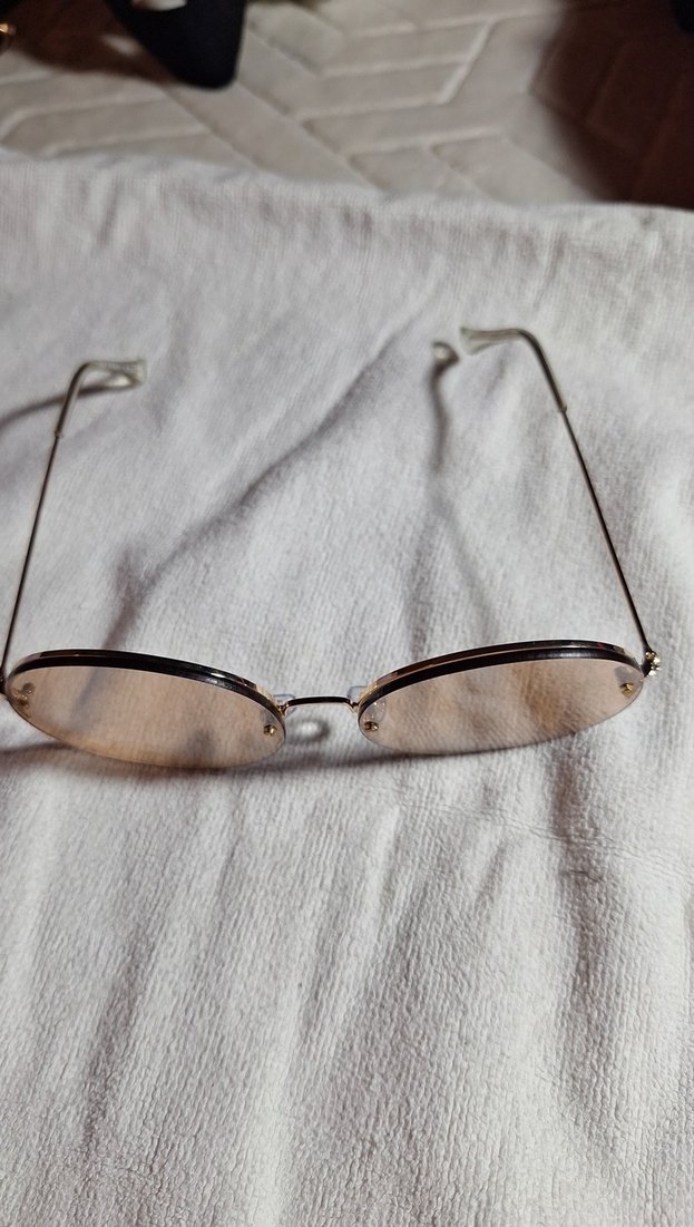 Bej Şeffaf Retro Kadın Gözlüğü - Görsel 4