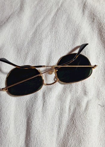 Altın Renkli Şeffaf Retro Kadın Gözlüğü - Görsel 2