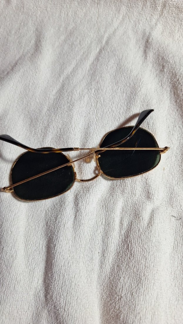 Altın Renkli Şeffaf Retro Kadın Gözlüğü - Görsel 2