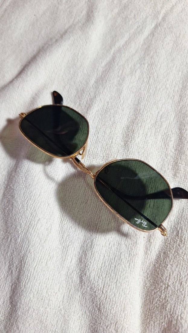 Altın Renkli Şeffaf Retro Kadın Gözlüğü - Görsel 3