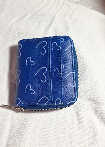 Mavi Baskılı Fermuarlı Kadın Cüzdanı - Görsel 3
