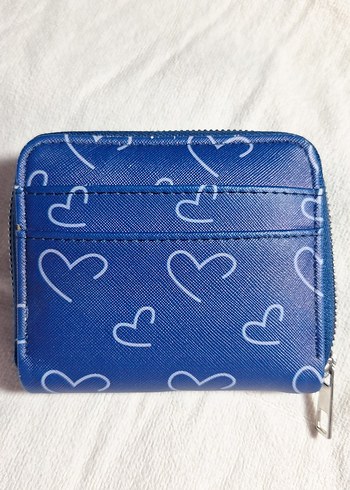 Mavi Baskılı Fermuarlı Kadın Cüzdanı - Görsel 4