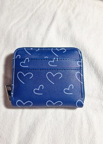 Mavi Baskılı Fermuarlı Kadın Cüzdanı - Görsel 2