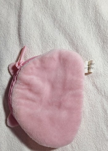 Pembe Kedi Figürlü Peluş Kedi Aksesuarı cuzdan - Görsel 3