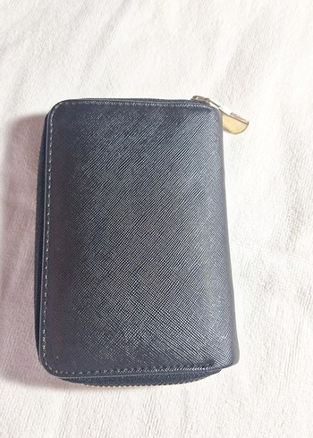 Dikiş Detaylı Siyah Deri Kadın Cüzdanı - Görsel 2