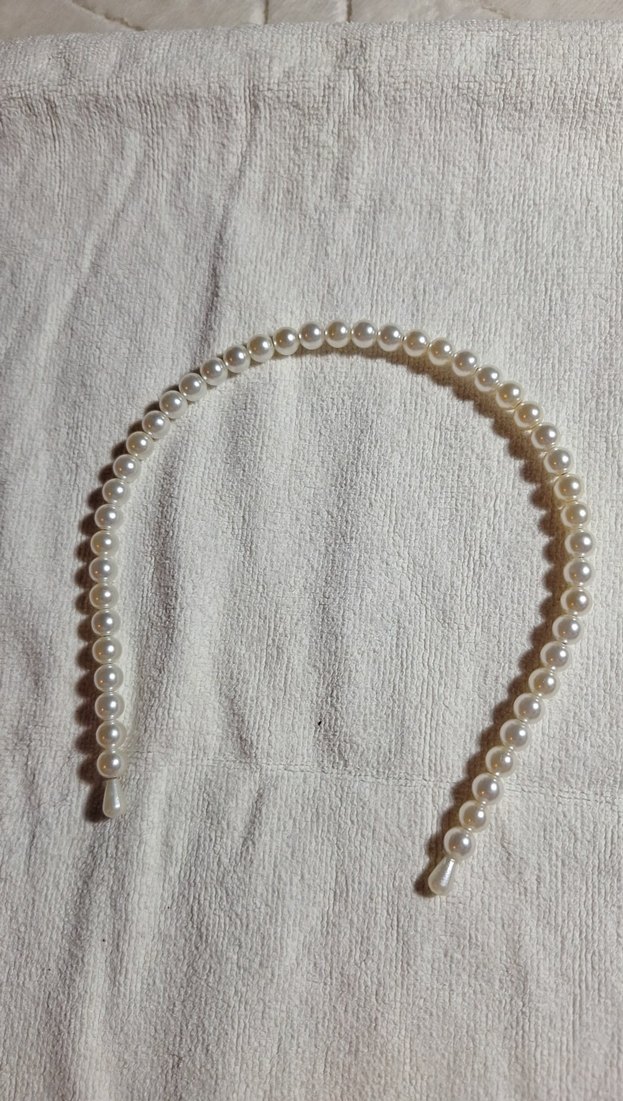 İnci Boncuklu Beyaz Saç Aksesuarı - Görsel 2