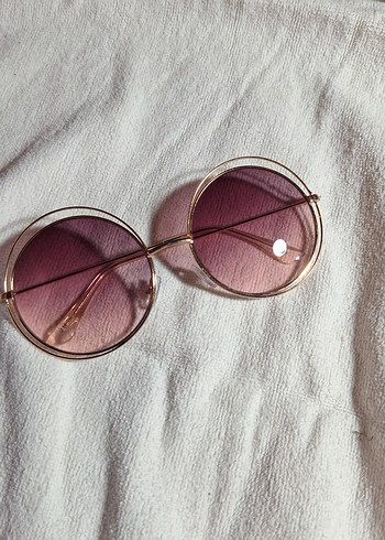 Şeffaf Pembe Yuvarlak Minimalist Kadın Gözlüğü - Görsel 4