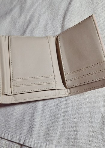 Bej Deri Kadın Cüzdanı Tokalı - Görsel 4