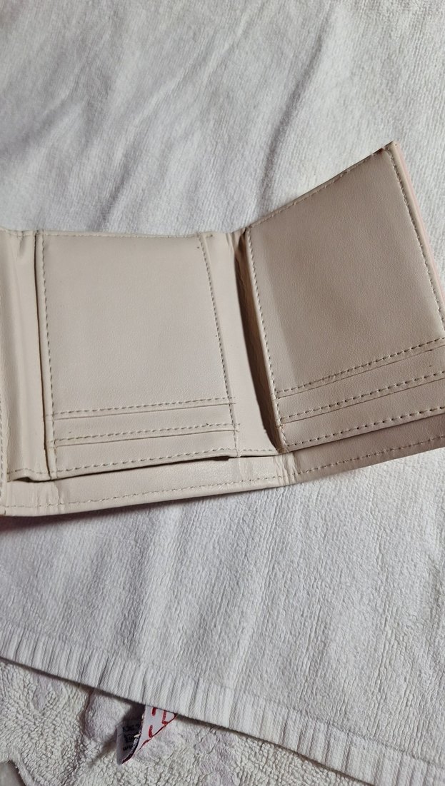 Bej Deri Kadın Cüzdanı Tokalı - Görsel 4