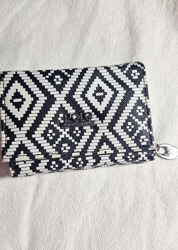 Nakışlı Beyaz Siyah Bohem Kadın Cüzdanı - Görsel 4