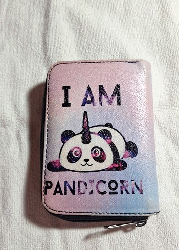 Pembe Baskılı Deri Fermuarlı Kadın Cüzdanı - Görsel 4