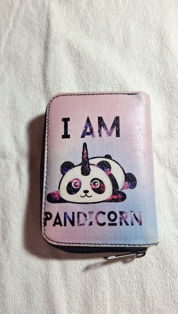 Pembe Baskılı Deri Fermuarlı Kadın Cüzdanı - Görsel 4