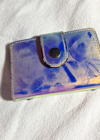 Kadın Parlak Mavi Bağlamalı kartlık - Görsel 2