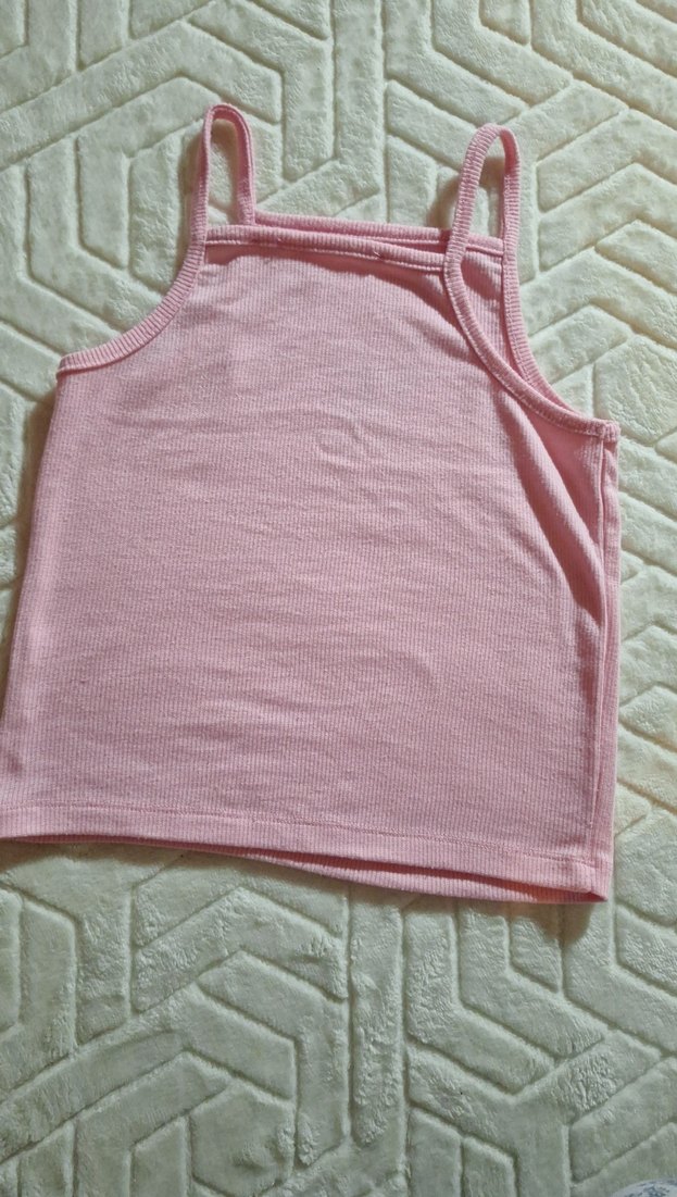 Kadın pembe crop - Görsel 3