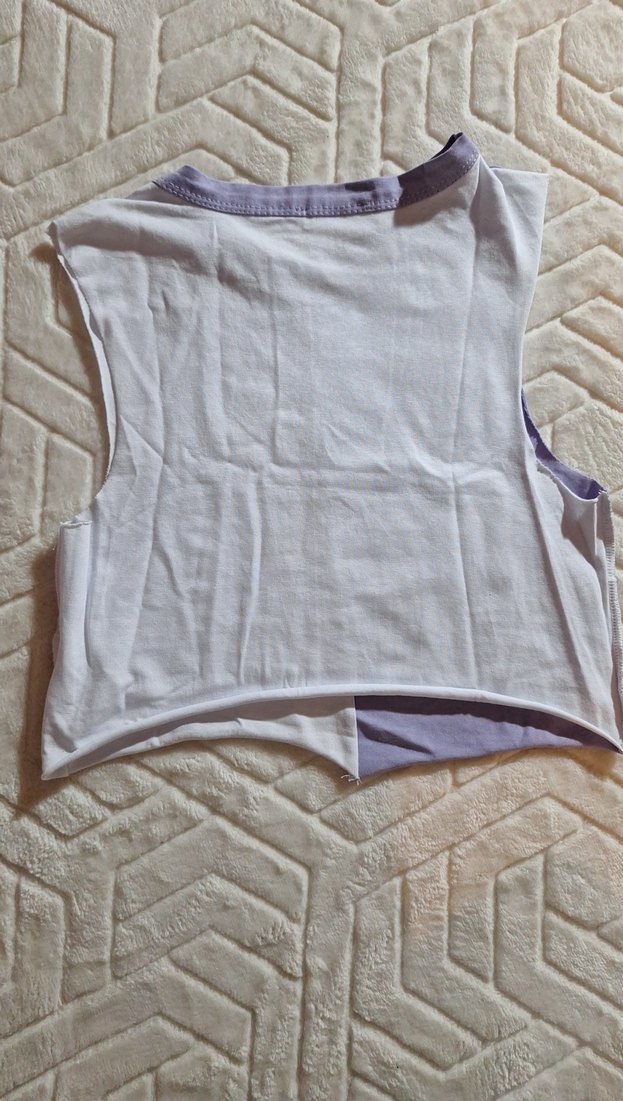 Mor Beyaz Baskılı Kadın Atlet - Görsel 4