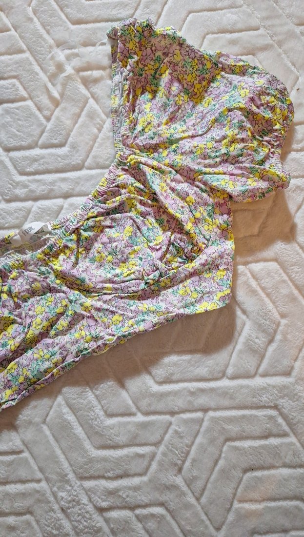 Bohem Mini Bluz, Fırfırlı, Çok Renkli - Görsel 4