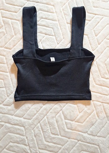 Siyah  Kadın Crop Top - Görsel 4