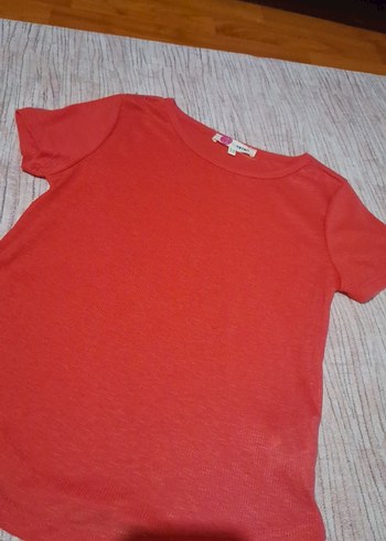 Kırmızı Kısa Kollu Basic Kadın Tişört
