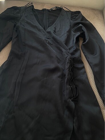 Zara saten elbise