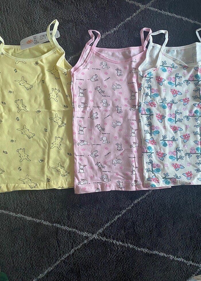 2-3 yaş kız çocuk atleti etiketli - Görsel 2