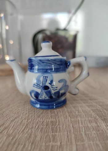 Mavi Seramik Mini Demlik