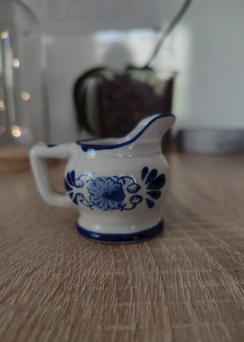 Koyu Mavi Desenli Seramik Sürahi tekli