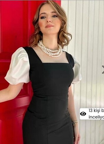 Diğer Siyah kolları balon elbise