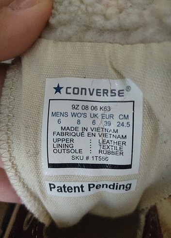 38,5 Beden kahverengi Renk Converse All Star Winter Boots 