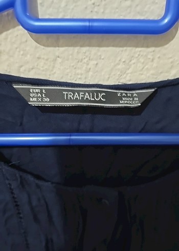 Zara Lacivert V Yakalı Midi Tunik