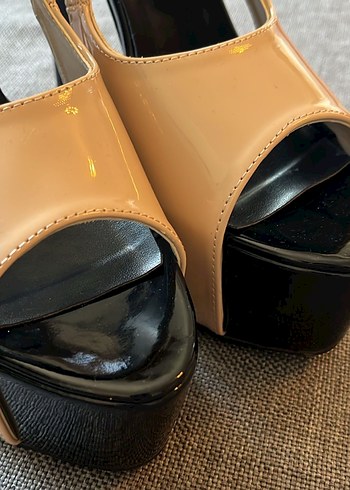 41 Beden Bej Rugan Kadın Stiletto Topuklu Ayakkabı
