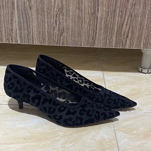 ZARA leopar topuklu