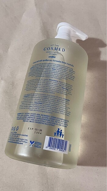 Beden Cosmed yağ bazlı temizleyici 1000 ml