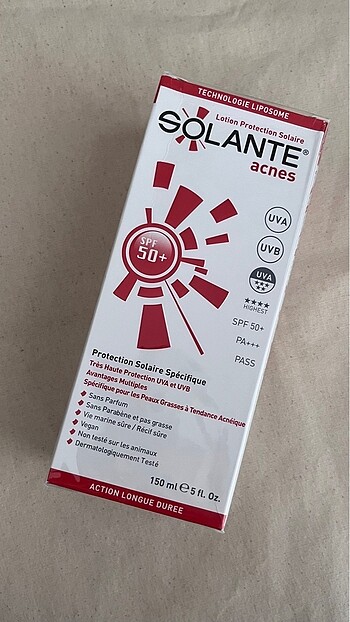Solante acnes güneş kremi 150 ml